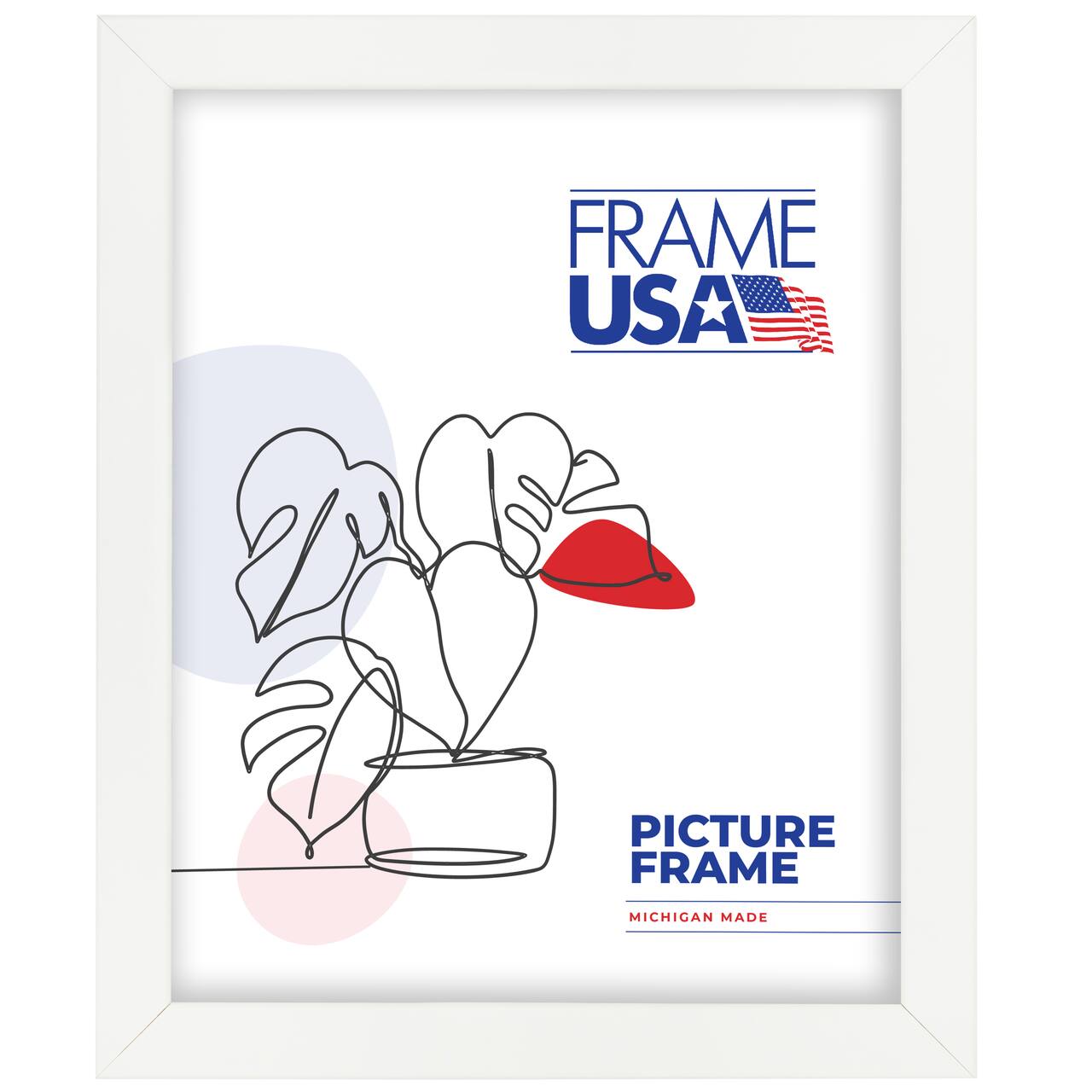 Frame USA Corporate Thin White Satin Single Image Picture Frame